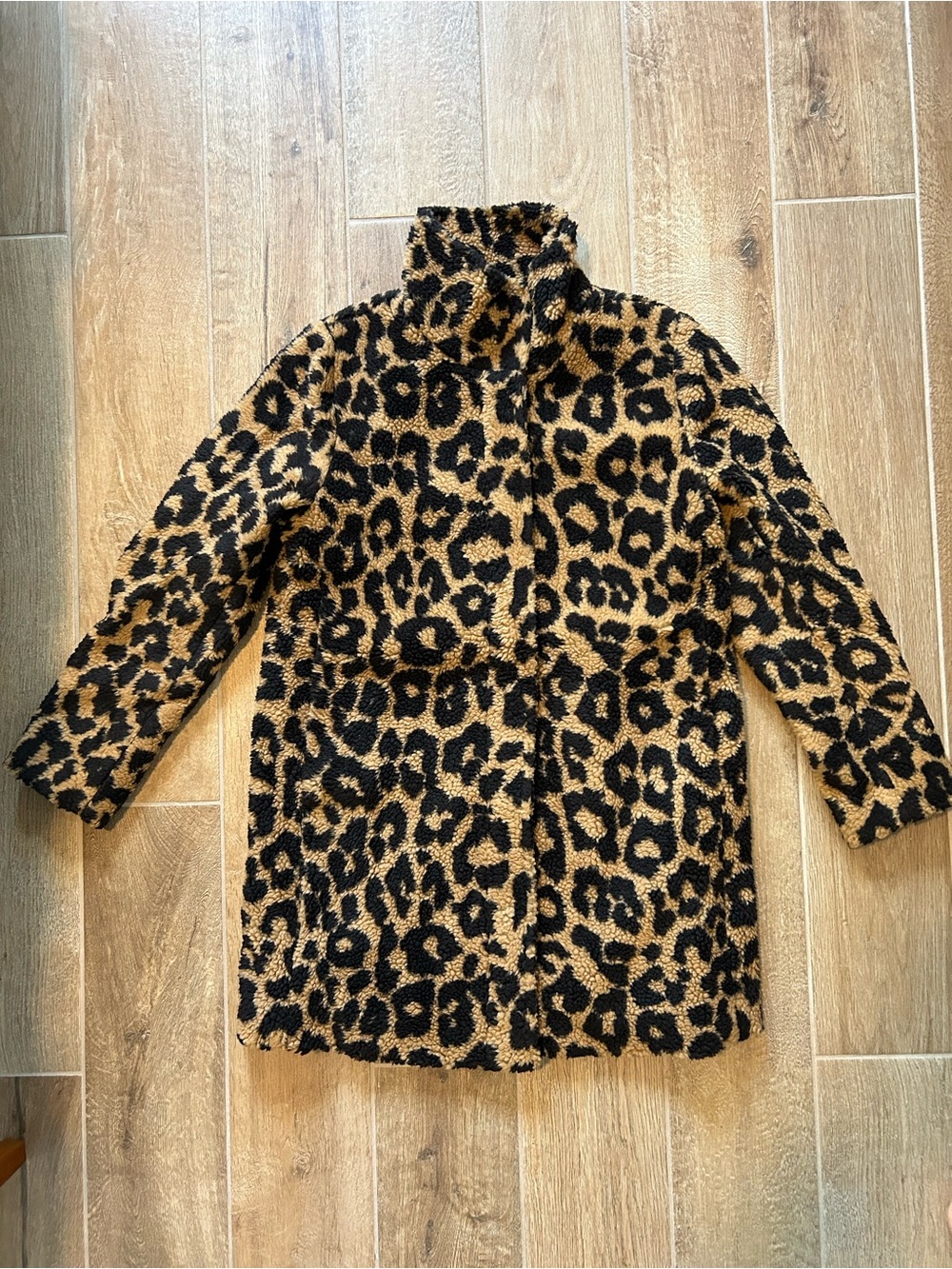 LOFT Leopard Print Teddy Coat